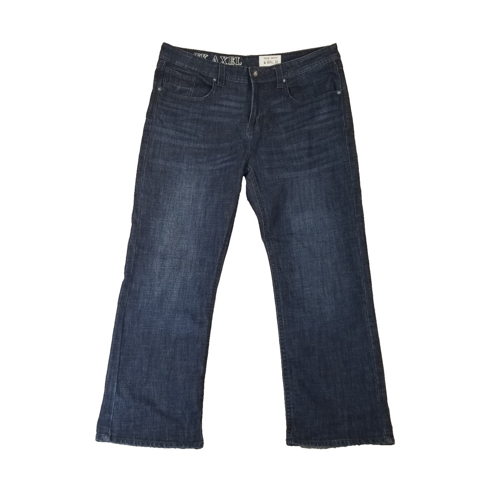 TK Axel jeans mens 40 x 32 slim bootcut blue stretch denim pants retro‎ designer
